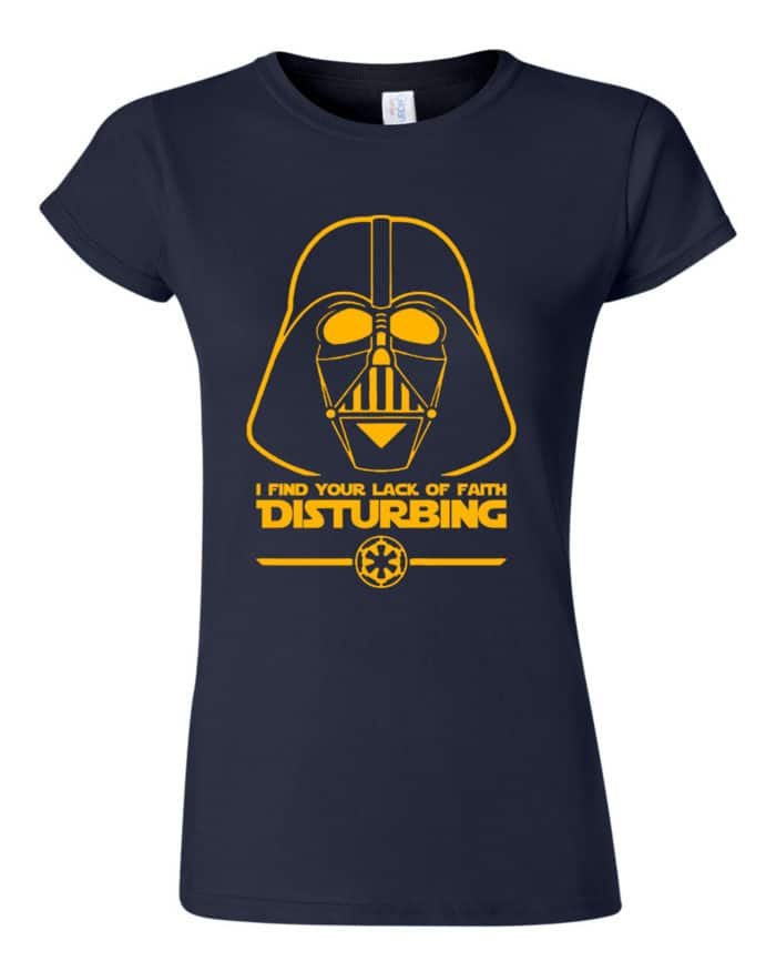 I find your lack of faith disturbing star wars női póló - Image 2