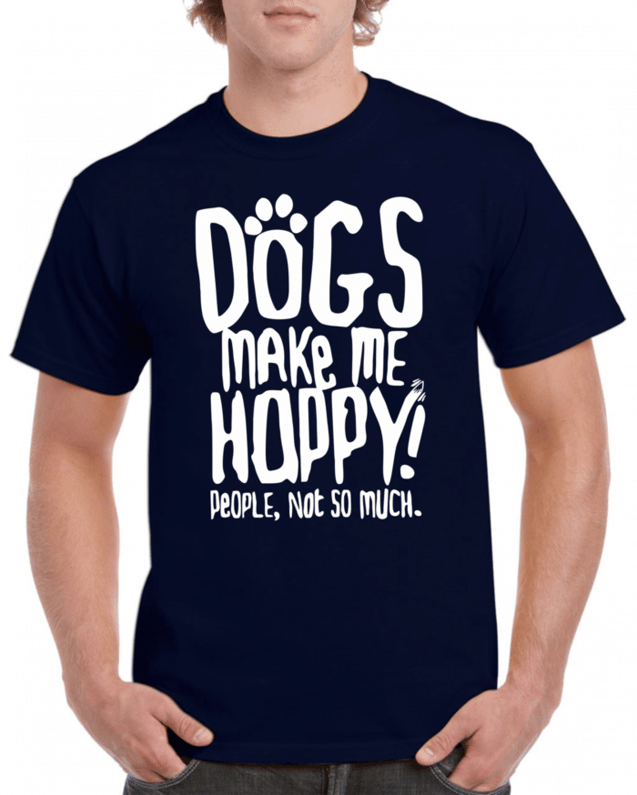 Dogs make me happy férfi póló