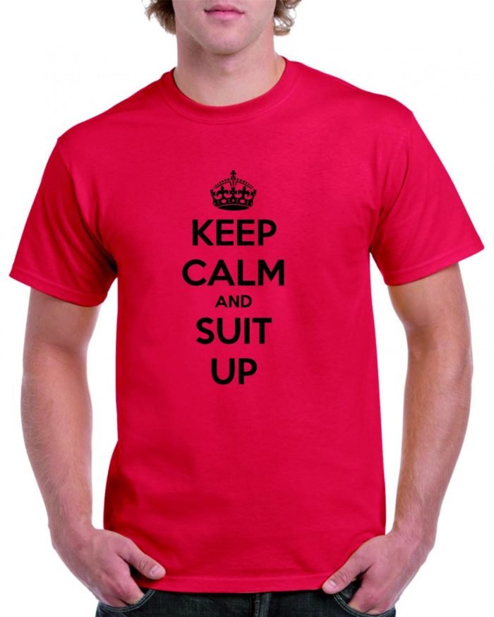 keep calm and suit up Férfi póló