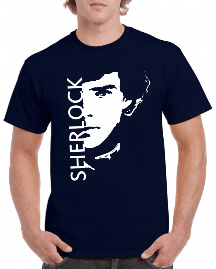 Sherlock face férfi póló