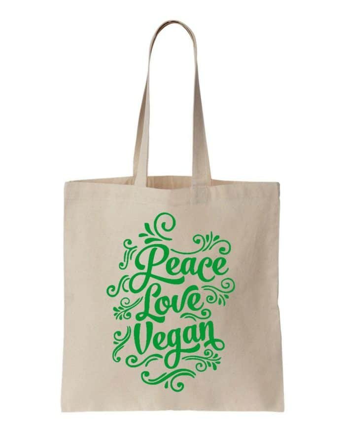Peace love vegan válltáska