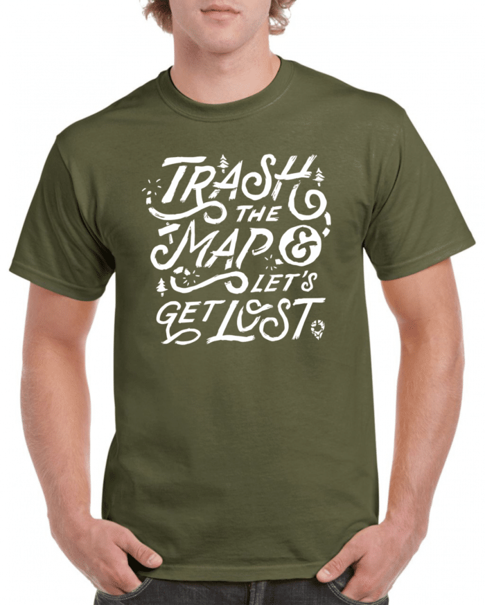 Trash the map férfi póló