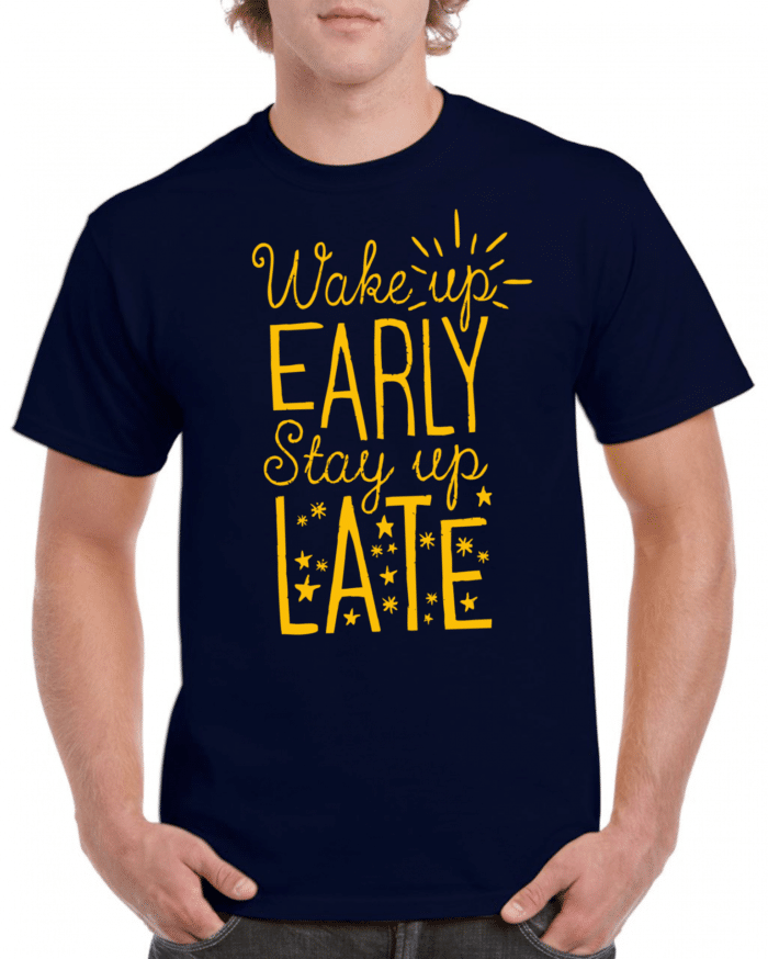 Wake up stay up férfi póló