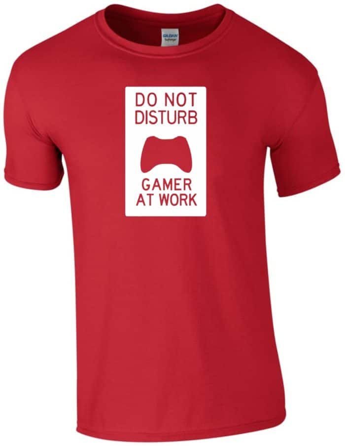 Do not disturb gamer at work férfi póló