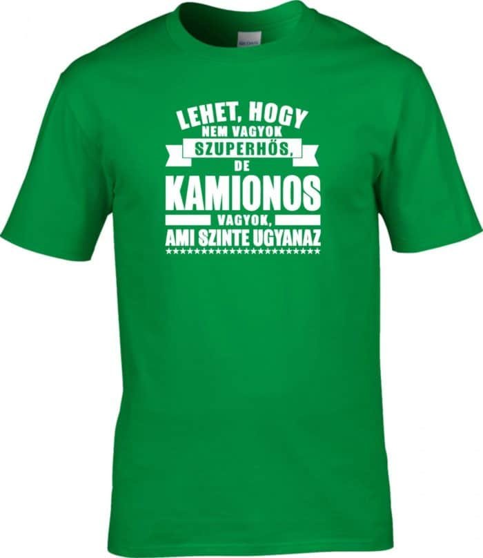 Szuperhős kamionos férfi póló