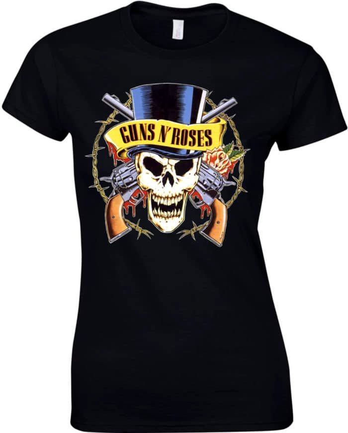Guns n' Roses koponyás női póló
