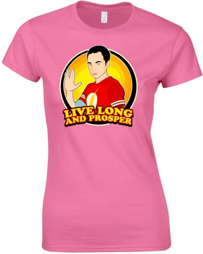Sheldon live long and prosper női póló