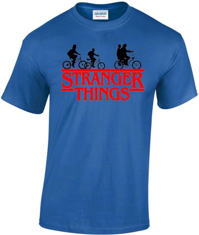 Stranger Things bicajos férfi póló