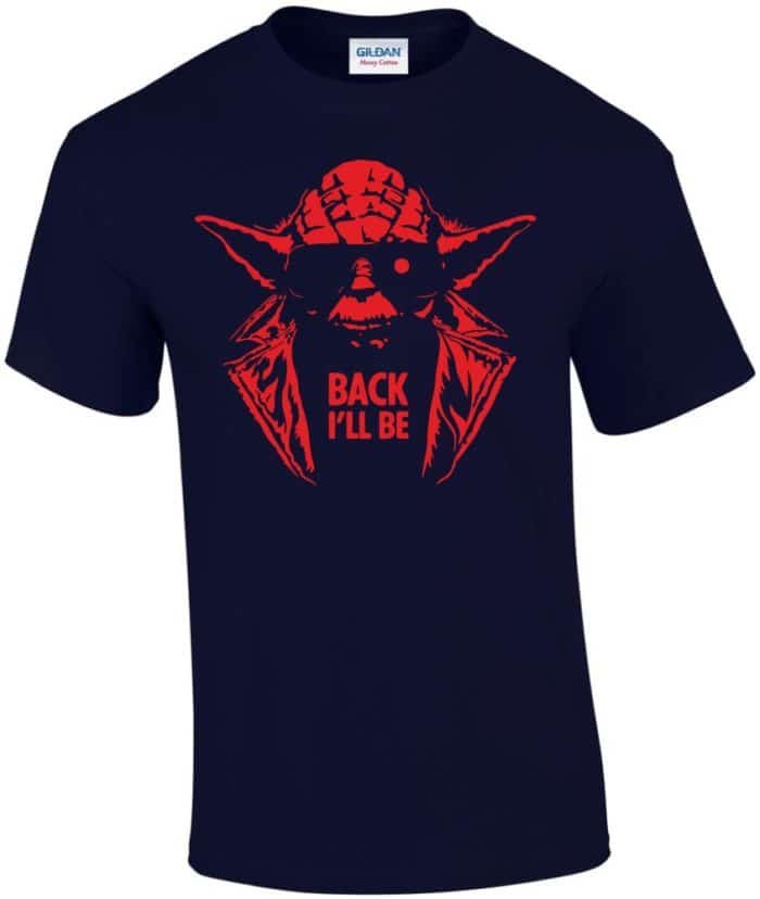 Yoda I will be back star wars férfi póló