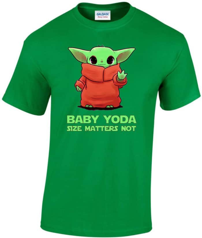 Cute baby Yoda size matters not férfi póló