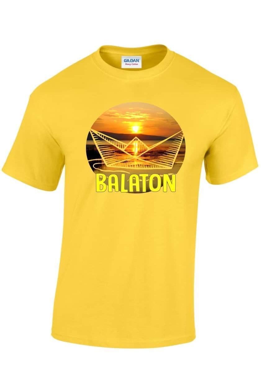 Balaton papír hajós naplemente férfi póló