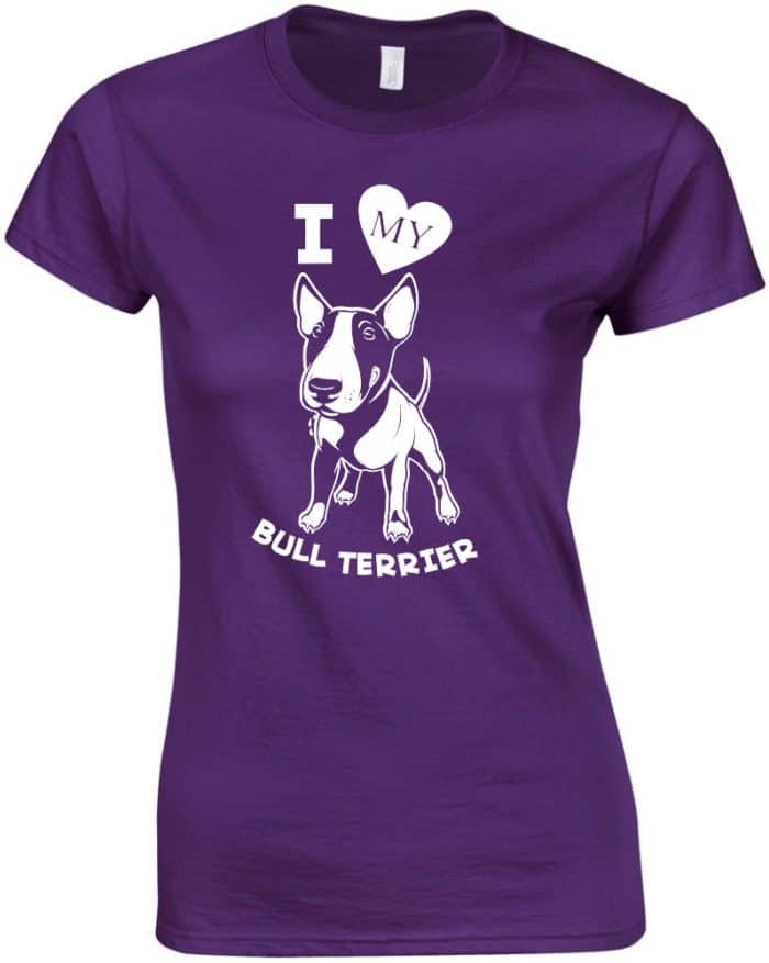 I love my bullterrier női póló