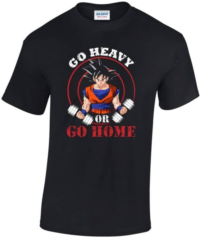 Son Goku go heavy or go home férfi póló