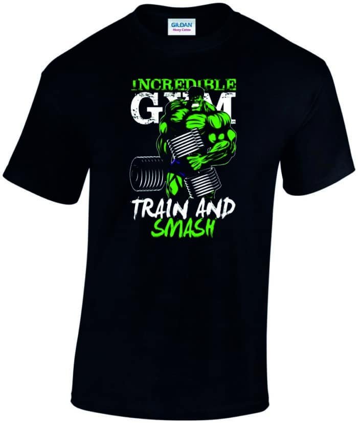 Incredible gym train and smash férfi póló