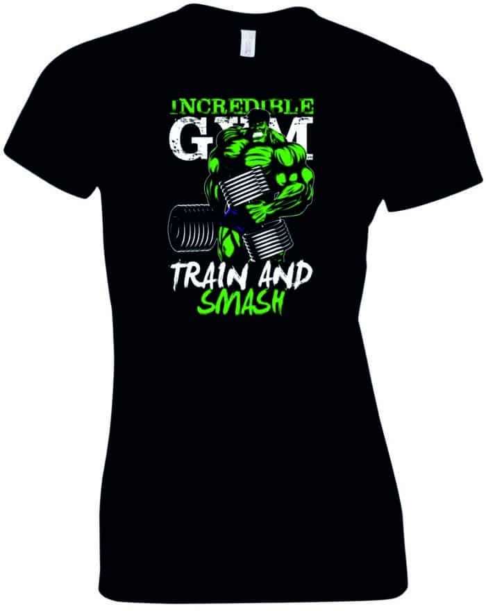 Incredible gym train and smash női póló