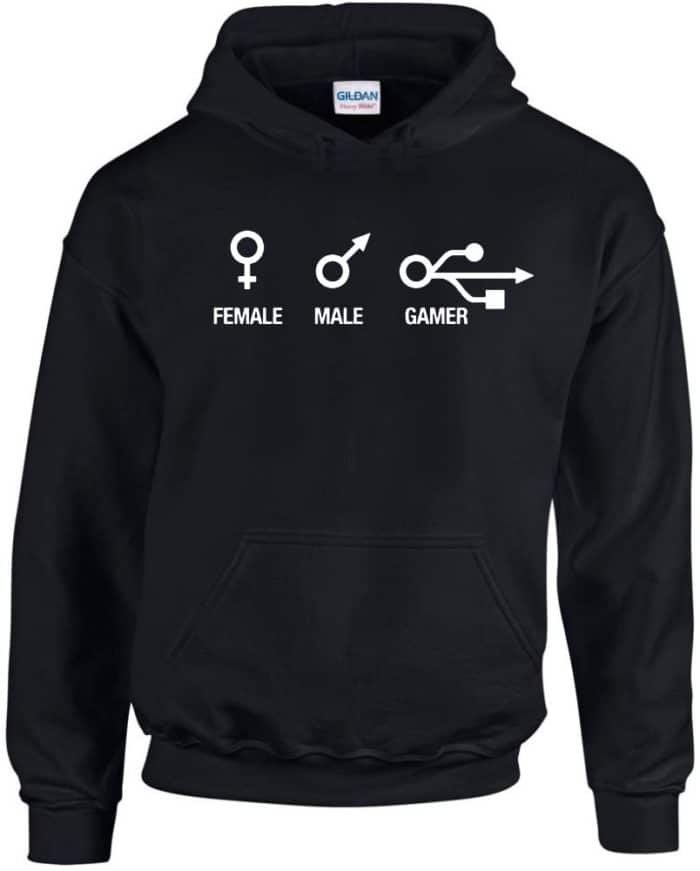Female male gamer pulóver