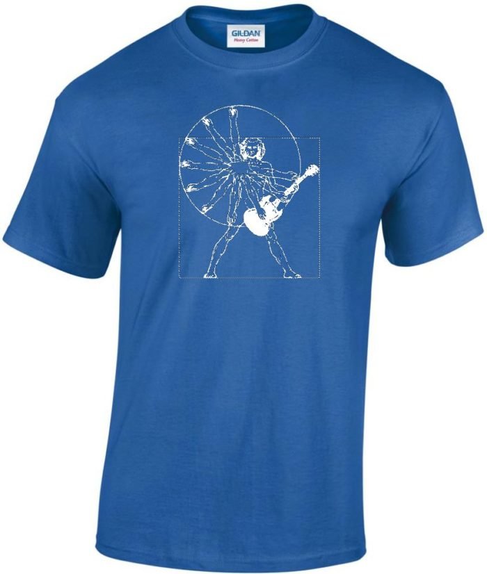 Vitruvian man guitar férfi póló