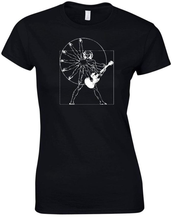 Vitruvian man guitar női póló