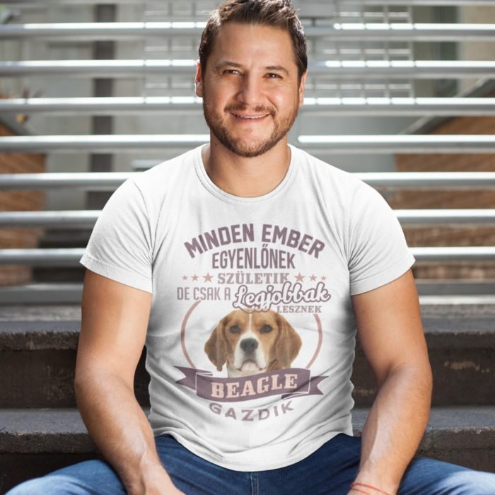 Minden ember egyenlőnek születik de csak a legjobbak lesznek beagle gazdik férfi póló