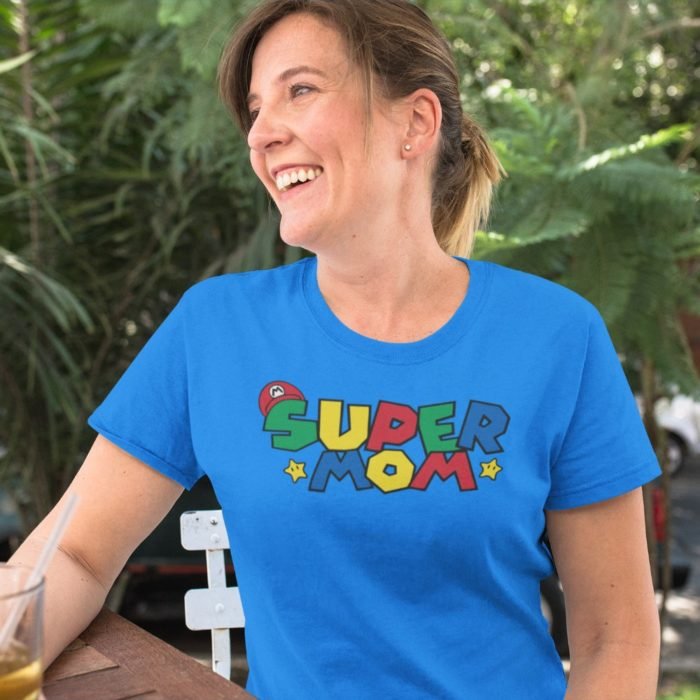 Super mom mario női póló