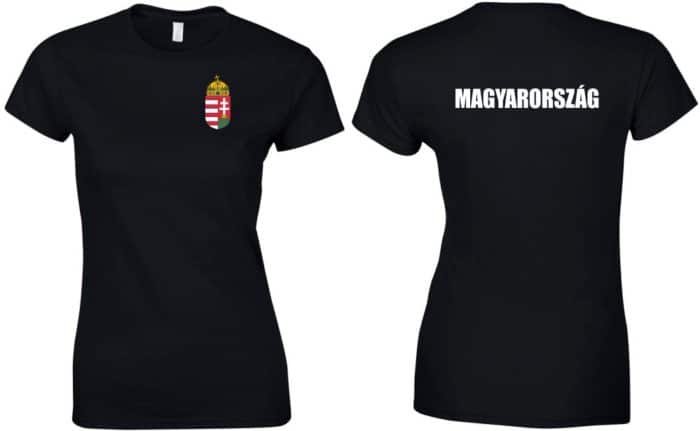 Magyarország feliratos és címeres női póló