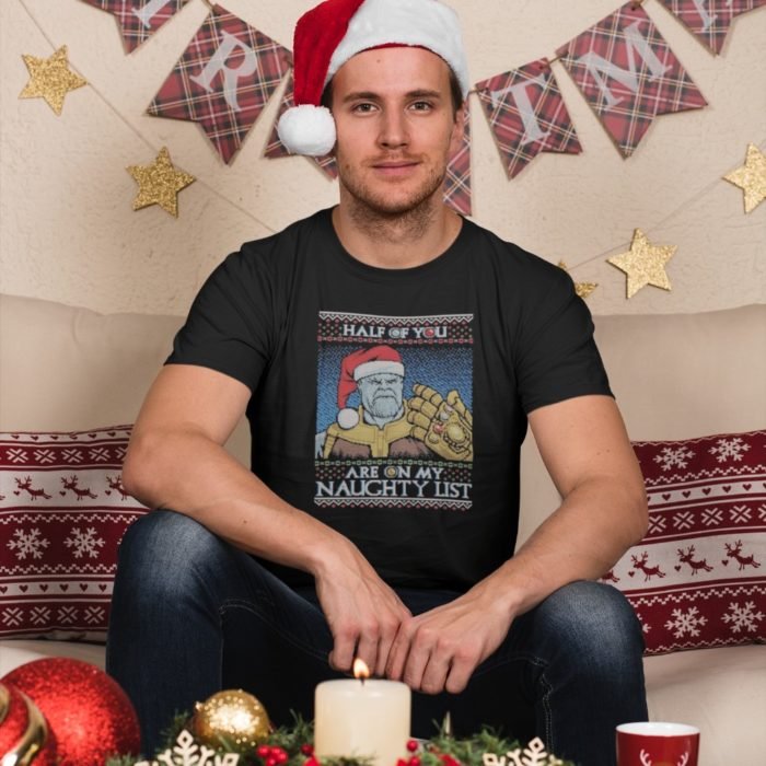 Half of you are on my naughty list férfi póló