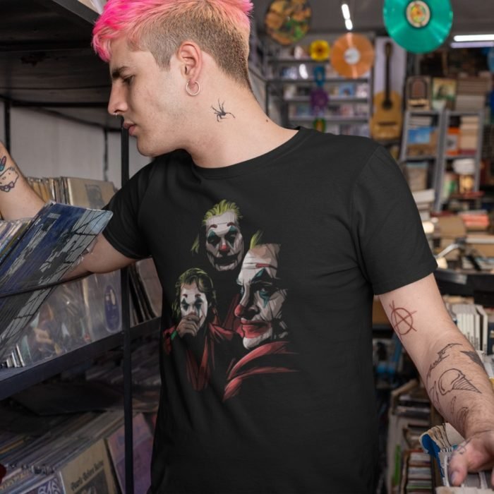 Három joker arc férfi póló