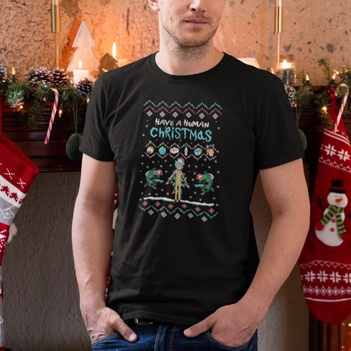 Have a human christmas Rick and Morty férfi póló