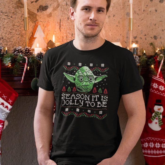 Season it is jolly to be yoda star wars férfi póló