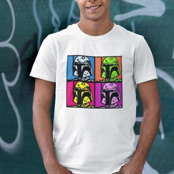 Boba Fett színes star wars férfi póló