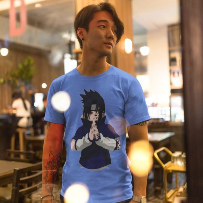 Naruto sasuke uchiha férfi póló