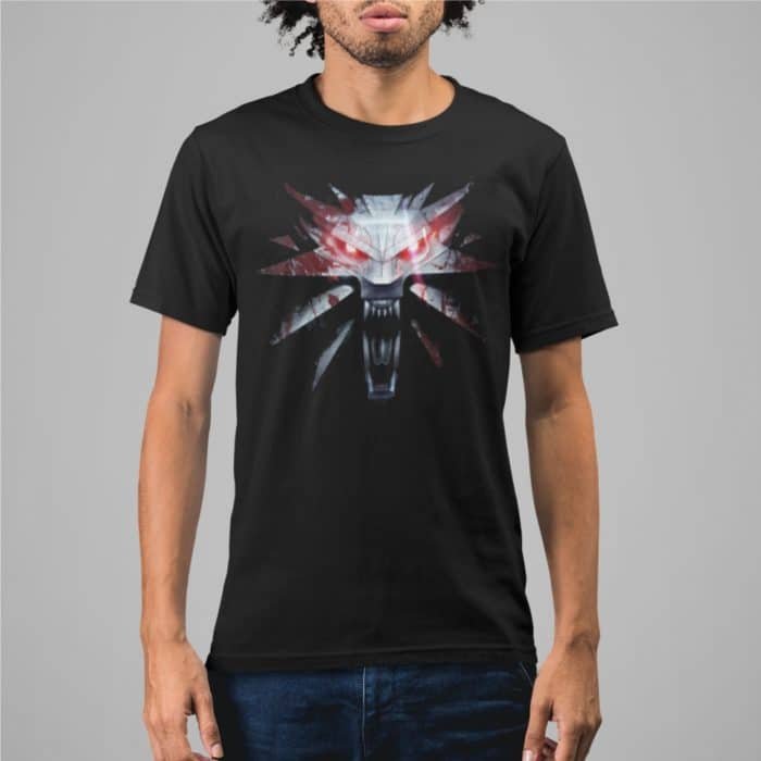 Witcher wild logo férfi póló