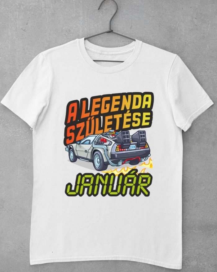 A legenda születése delorean vissza a jövőbe születésnap január férfi póló