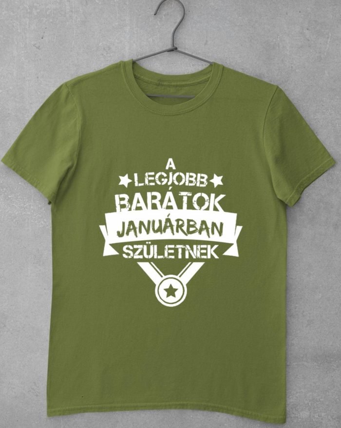 Legjobb barátok januárban születnek férfi póló