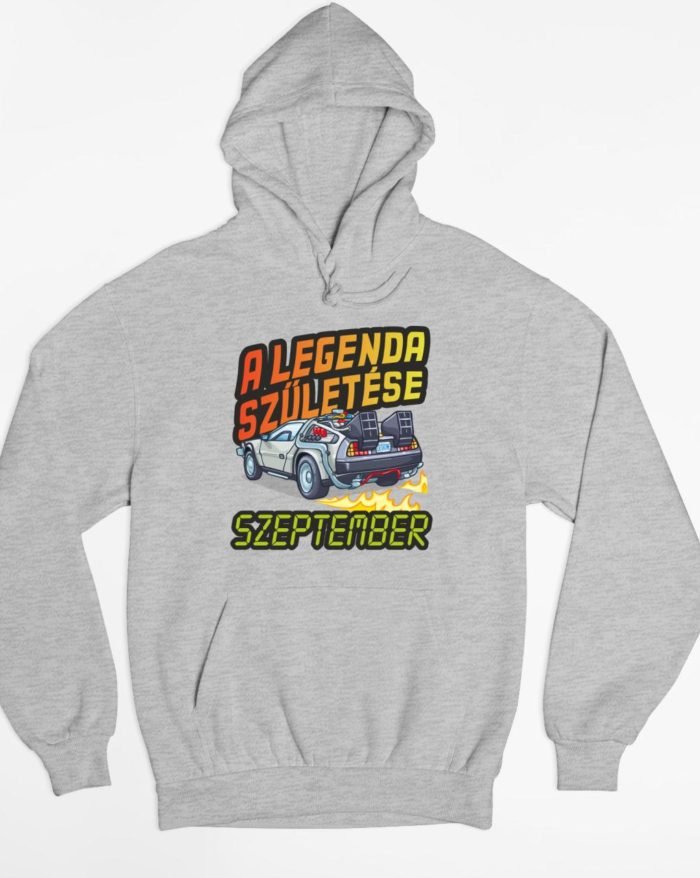 A legenda születése delorean vissza a jövőbe születésnap szeptember kapucnis pulóver