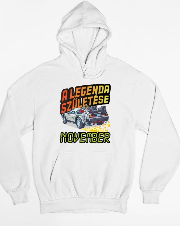 A legenda születése november delorean vissza a jövőbe kapucnis pulóver