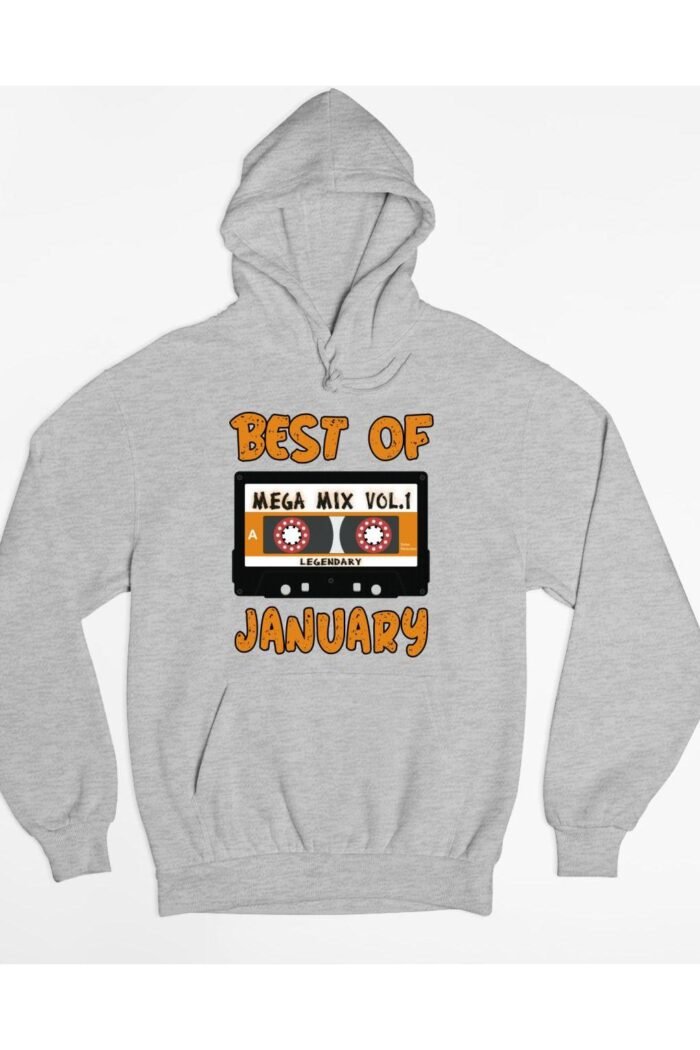 Best of kazettás january kapucnis pulóver