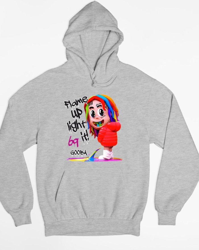 6ix9ine gooba flame up pulóver