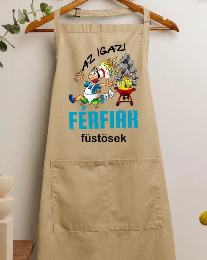 Az igazi férfiak füstösek grill kötény