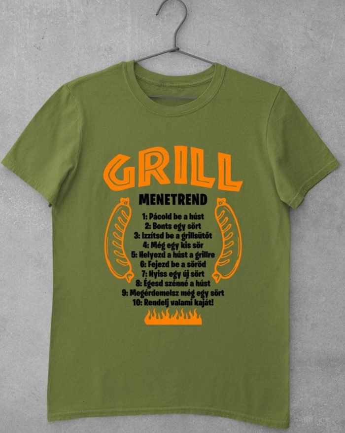 Grill menetrend férfi grillezős póló