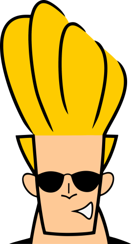 Johnny Bravo fej férfi póló