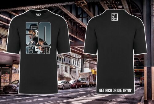 50 cent get rich or die tryin' oversized póló