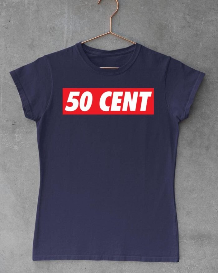 50 cent rapper felirat logó női póló