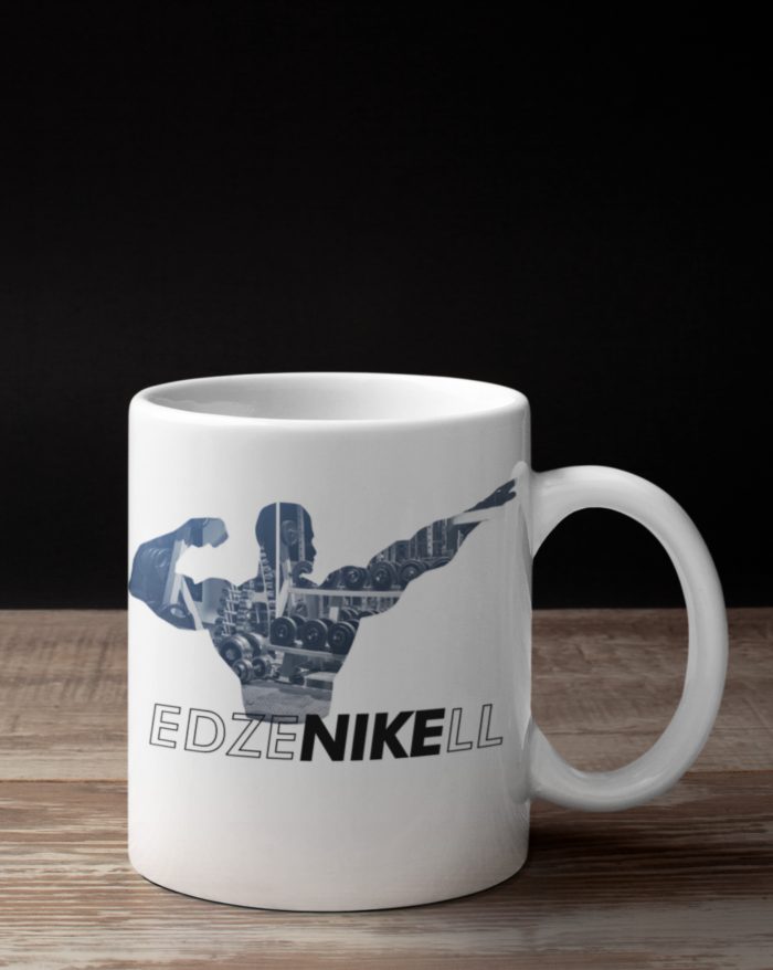 Edzenikell fekete felirat bögre
