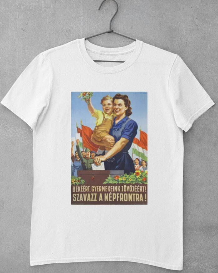 Szavazz a Népfrontra retro plakát férfi póló