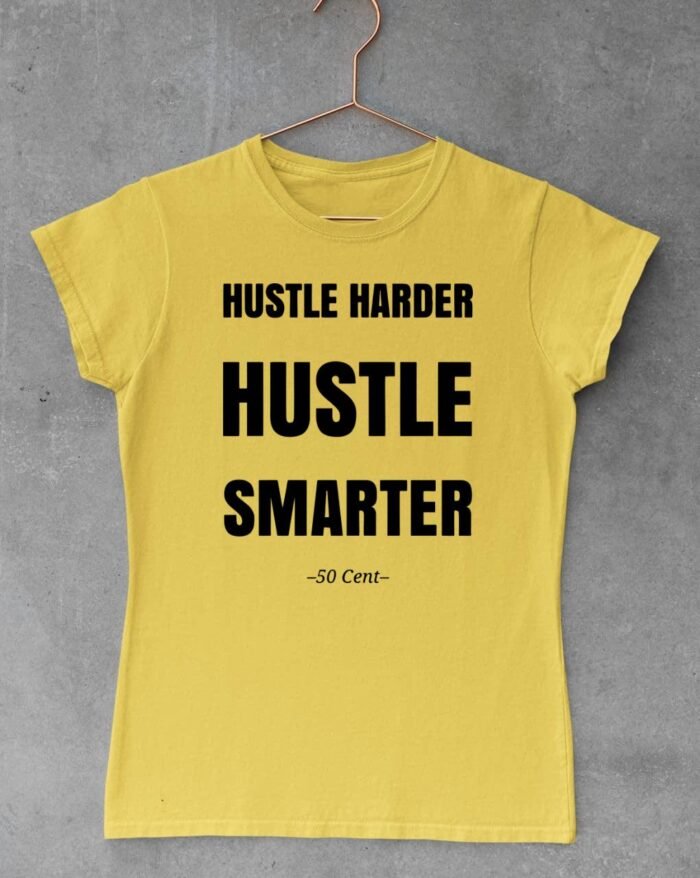 50 cent Hustle harder smarter női póló