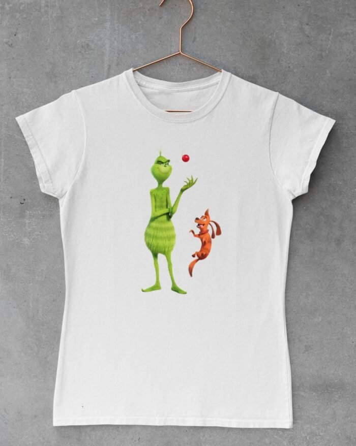 Grinch gömbös kutyás női póló