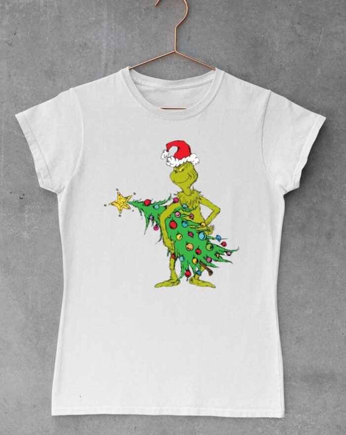 Grinch karácsonyfával női póló