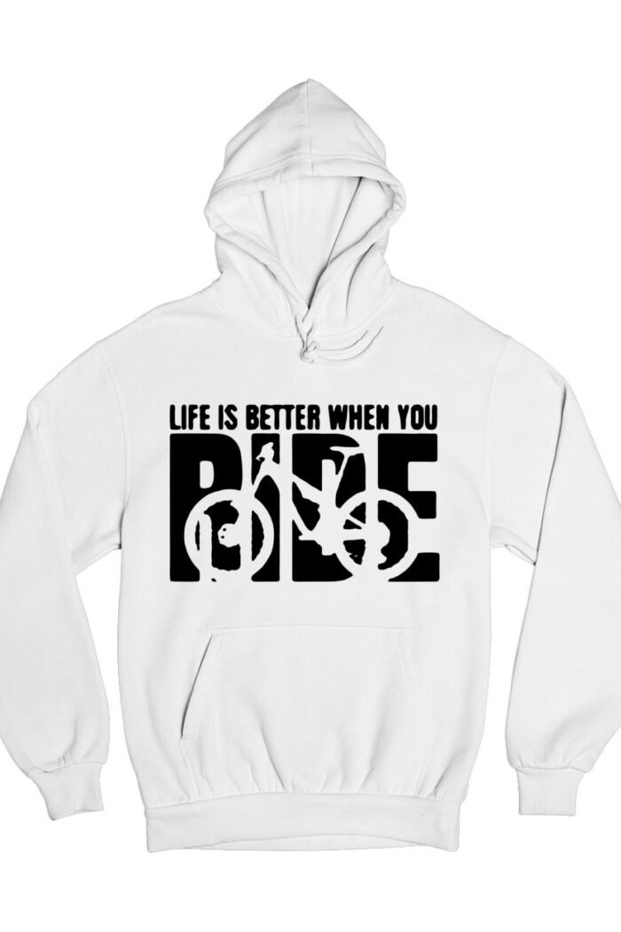 Life is better biciklis pulóver
