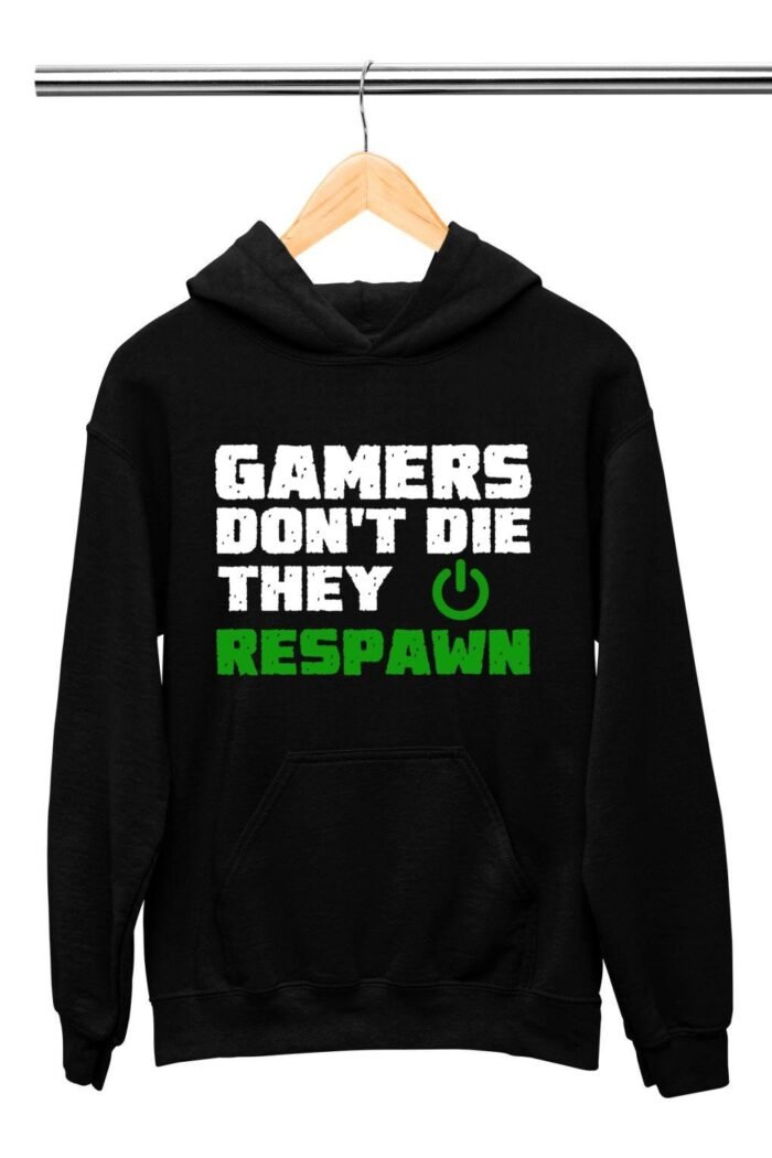 Gamers don_t die they respawn gyerek pulóver